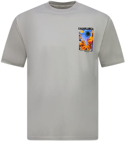 Casablanca Heren T shirt Oversized - T shirt Heren met Print Puzzel -1987- Grijs