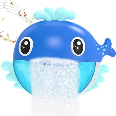 Trendmix Badspeelgoed Baby & Peuter – Bubble Whale met Zeepbellen & Muziek – 12 Liedjes – Vanaf 18 Maanden