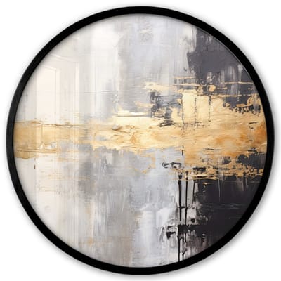 Poster in lijst Rond - Fotolijst 40x40 cm - Posters - Goud - Luxe - Acryl - Kunst - Ronde posterlijst zwart - Decoratie - Wanddecoratie woonkamer - Muurdecoratie slaapkamer