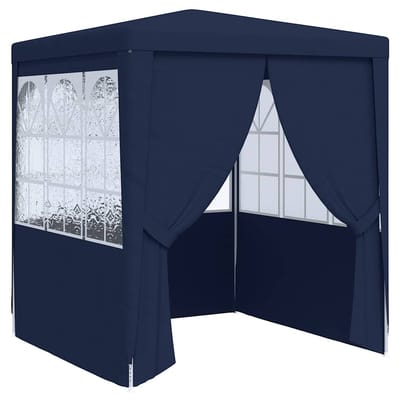vidaXL - Partytent - met - zijwanden - professioneel - 90 - g/m² - 2x2 - m - blauw