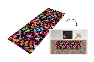 Keukenloper - Loper keuken - Patronen - Plant - Abstract - Jungle - 150x50 cm - Keukenloper vinyl