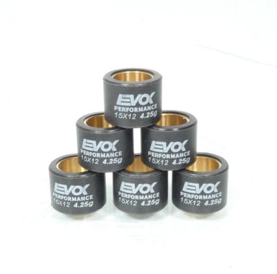 Galet rouleau de variateur EVOK pour scooter Italjet 50 Dragster 15x12 4.25Grs / 100480005 Neuf