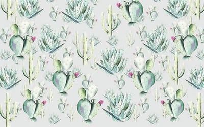 Fotobehang - Cactus Grey 400x250cm - Vliesbehang