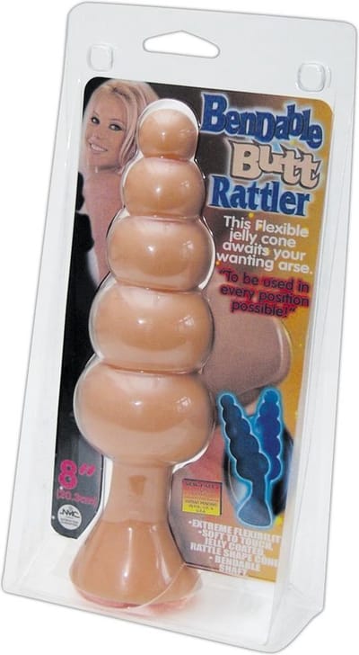 NMC – Kunststof Ballen Dildo en Plug voor Anaal Gebruik 20 cm - beigeig