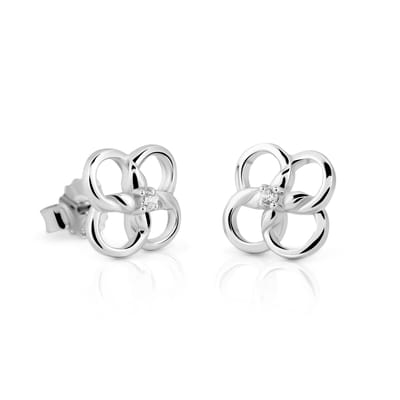 Orphelia 'Aida' Dames 925 Sterling Zilveren Stud Oorbellen - Zilver ZO-7472