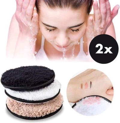 Microvel reinigingspad - Magic Microfiber Cleansing puffs |make-up|eraser pads|wasbare wattenschijfjes|make up remover pads|reinigingsdoekjes|Oog make-up reiniging
