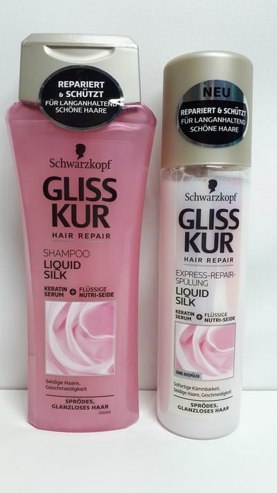 Gliss Kur - 2 x Shampoo Liquid Silk 250 ml + 2 x Anti-Klit Spray Liquid Silk 200 ml - Voordeelverpakking