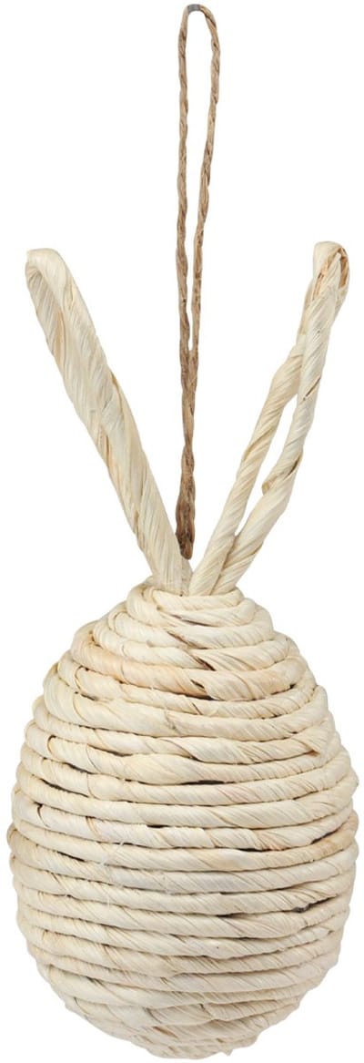 Decoratieve paaseieren om op te hangen met konijnenoren 13,5 cm 4 st,