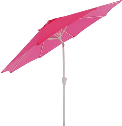 Parasol N18, tuinparasol, Ø 2,7 m kantelbaar polyester/aluminium 5 kg ~ roze