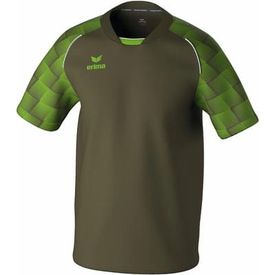 Erima Evo Star Shirt Korte Mouw Kinderen - Khaki / Green Gecko | Maat: 128