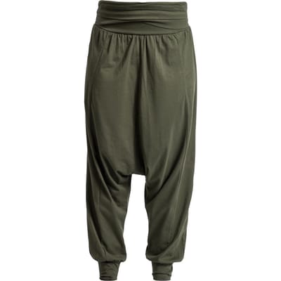 R.E.D. Rock-Engineered Design Donkergroene stof broek in haremscut - Dames - S