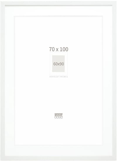 Deknudt Frames fotolijst - wit met passe-partout - 60x90 / 70x100 cm