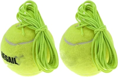Tennisbal met Draad - Trainingsbal - Tennis Oefenen - Set van Twee - Groen