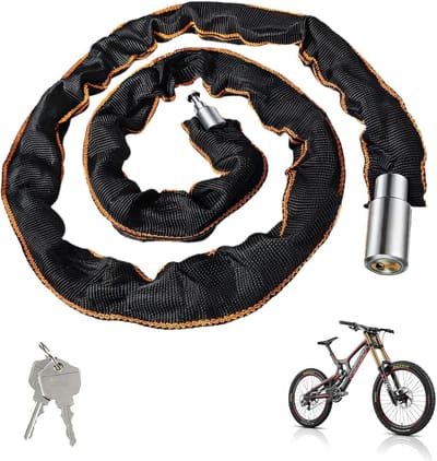 SnelShoppen - Fietsslot Hoge Beveiliging 121CM - Stalen Anti-Diefstal Ketting met 2 Sleutels - Geharde Staalketting voor Fiets, Motorfiets, Deur, Hek,