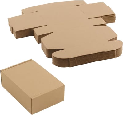 20 Stuks Kartonnen Verzenddozen 15 x 10 x 5 cm, Bruine Verpakkingsdozen voor Verzending en Opslag