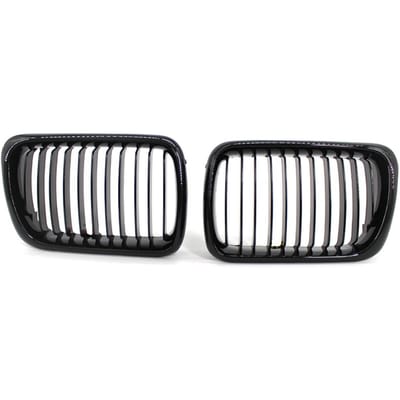 2 pièces noir brillant capot de pare-chocs avant calandre de course remplacement pour BMW série 3 E36 M3 gray