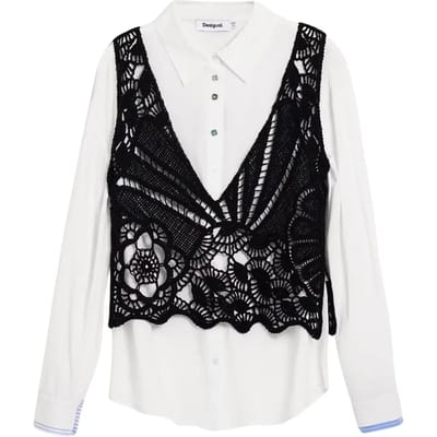 Dameshemd met lange mouwen Desigual Lirio