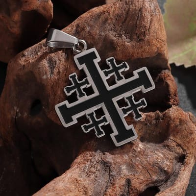 Religieuze Sieraden Mannen Nieuwe Kruis Ketting Roestvrij Staal Hip Hop Gepersonaliseerde Hanger