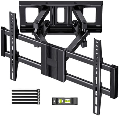 DYNA® TV Beugel Draaibaar en Kantelbaar - TV Beugel Draaibaar - TV Beugel Kantelbaar - Zwart - 44cm x 28cm x 8cm