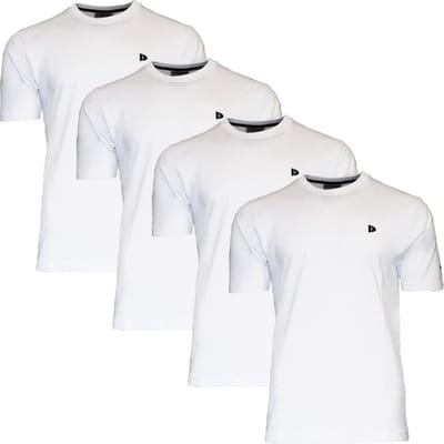 4-Pack Donnay - T-shirt (Vince) - Sportshirt - Heren - White (001) - maat S