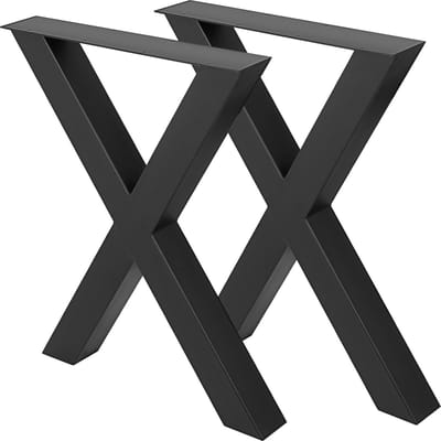 VEVOR Metalen Tafelpoten 2 Stuks IndustriëLe Salontafel En Eettafelpoten Maximale Belasting 1000 Kg X-Vormige Kruispoten voor Thuis, Eetkamer, Cafetaria, Bar, 720x790mm
