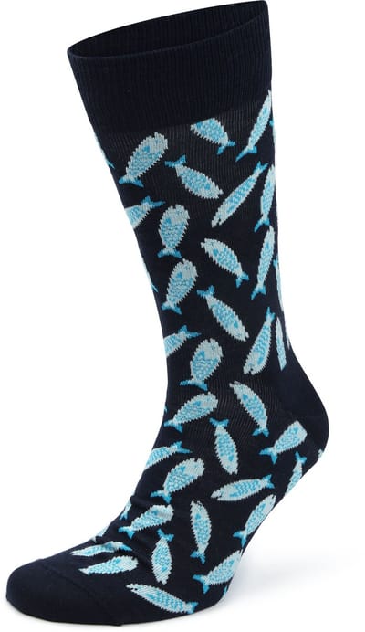 Happy Socks Sokken Sardine - Maat 41-46 - Heren - Grappige sokken - Halfhoge sokken