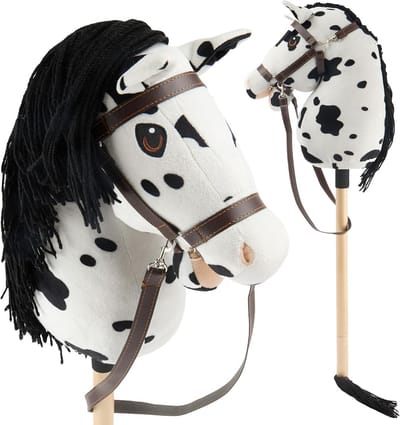Hobby Horse Stokpaard Maat S met Trens voor Springen en Dressuur