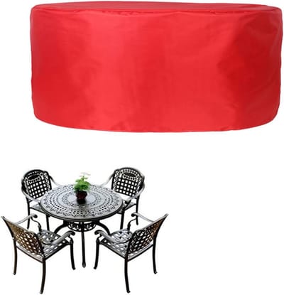 Terrasbonthoes Rond - Tuintafelhoes Waterdicht - Meubels Beschermen - Scheurbestendig 420D Oxford - 185 x 95 cm - Grijs