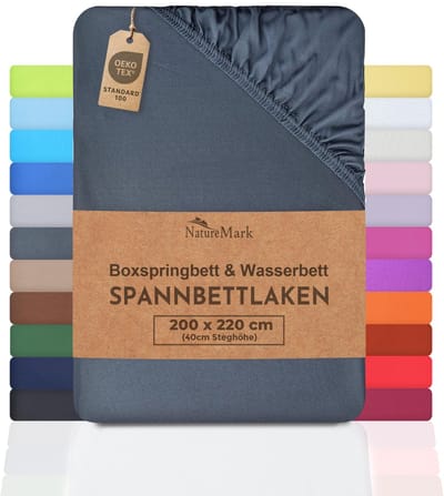 Dailygoody - Hoeslaken - Jersey hoeslaken - Duurzaam en spanbaar - Antraciet/donkergrijs - 100% katoen - Geschikt voor boxspringbed en waterbed -