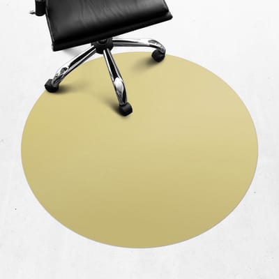 Wallfluent - Vloerbeschermer Honinggloed - 100 cm - Geel Vloerbeschermer Bureaustoel Tapijt - Rond - Vloerbeschermer PVC-Computer Stoel Mat-Kantoordecoraties - Pastel- en aardse kleuren