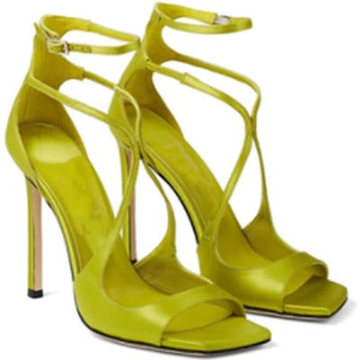 Catwalk Mode Sandalen Satijn Kruisbanden Vierkante Neus Dunne Hoge Hakken 10cm Damesschoenen Groot 34 -43 Zwart Rozerood Kwaliteitssandalen 41 yellow