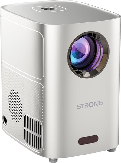 STRONG - Q1 - Mini beamer - Full HD 1280x720p - Projector van 35” tot 120”- WiFi - Bluetooth - HDMI - USB - AV ingang - Audio uitgang - Lichtgewicht en compact