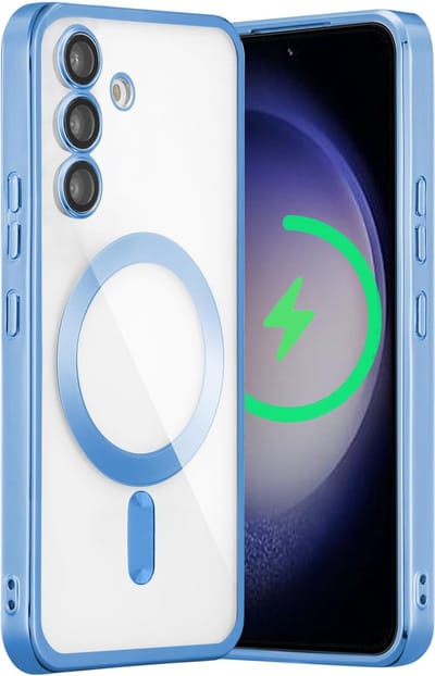 Hoesje Geschikt voor Samsung Galaxy S23 - Met magnetisch Ring hoesje - Arara backcover - Blauw