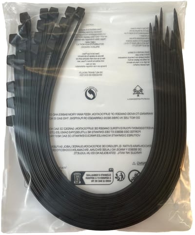 Dailygoods- Kabelbinders Extra Groot - Heavy Duty - 450 mm x 9 mm - 80 kg Treksterkte - UV-bestendig - Stevige Verpakking - Ritsbanden
