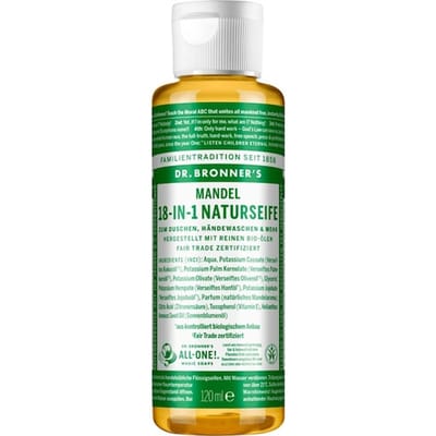 Dr. Bronner's Vloeibare zeep Amandel 18-in-1 natuurlijke Zorg Dames 120 ml