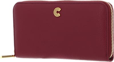 COCCINELLE Leren Portemonnee Myrine Zip Around Wallet Garnet Red Wijnrood