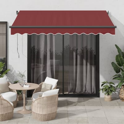 vidaXL - Uitschuifbare - luifel - Bordeauxrood - 350 - x - 250 - cm - Polyester