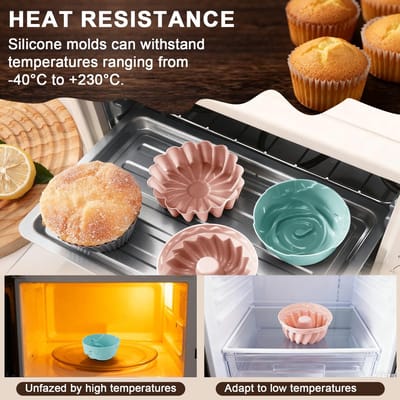 Herbruikbare siliconen bakvormen - 24-delige set voor snoep, chocolade en koekjes - Niet-klevend en hittebestendig tot 220°C, kleurrijk ontwerp