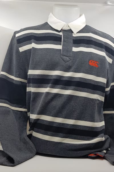 Long Sleeve Stripe Rugby Shirt Old School S