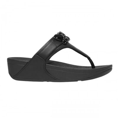 Fit Flop Dames/Dames Lulu Leren Sandalen (Zwart)