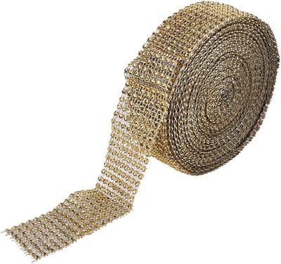 Glinsterende Diamanten Mesh Wrap Rol van 10 Yards voor Bruiloften, DIY Creaties en Decoraties