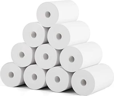 SnelShoppen - 10 Rollen BPA-vrij Thermisch Papier voor Kinder Camera's & Mini Printers - Waterbestendig & Krasbestendig - 57 mm x 30 ft - Ideaal voor