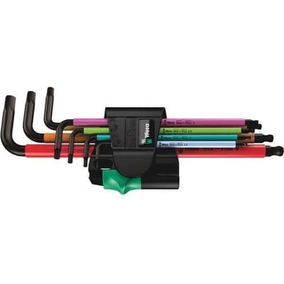 Wera 950/7 Inbus Haakse schroevendraaierset 1.5 mm, 2 mm, 2.5 mm, 3 mm, 4 mm, 5 mm, 6 mm 7-delig