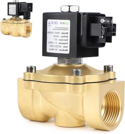 Brass Solenoid Valve G1 230V AC voor Waterinlaat en Waterdistributie DN20 0-10 Bar NC Klep