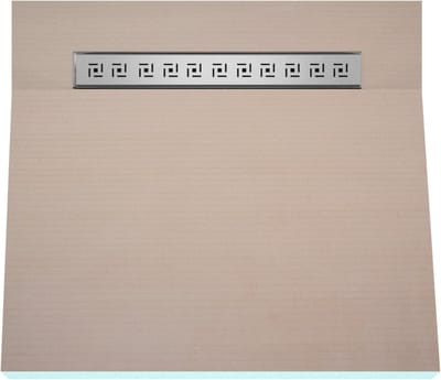 Betegelbare doucheplaat 80 x 80 cm Tivano Oneway Wiper Showerlay doucheplank eenzijdig aflopend afvoer van roestvrij staal