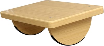 Ergonomische Voetsteun - Voetenbank Schommel - Comfortabel Werken - Gebogen Basis - 40 x 30 cm - Houtkleur