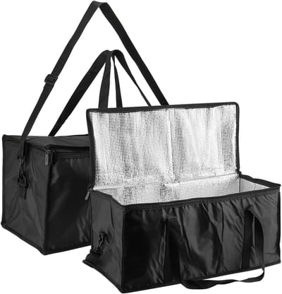 Dailygoody - Grote Bezorgtas - Isolerend - Perfect voor Voedsel - Zwart - Koeltassen voor Picknicks - Geschikt voor Levering - Pizza Levering Zakken