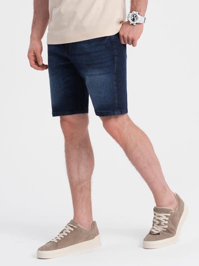 OMBRE Korte Broek - Katoen - Knopen - Effen Indigo S