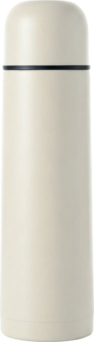 Thermosfles - 500ML - Dubbelwandig - RVS - Thermoskan - Isoleerkan - Lekvrij - Thermosbeker Koffie - Warm en Koud - Beige