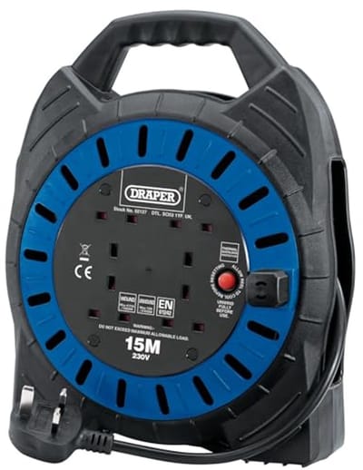 230V Vier Socket Kabelhaspel 15M - Duurzaam en Veilig